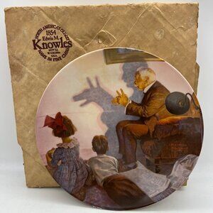 1987 Knowles Norman Rockwell Plate Shadow Artist 8.5" Bradex 84-R70-3.11 w/ Box